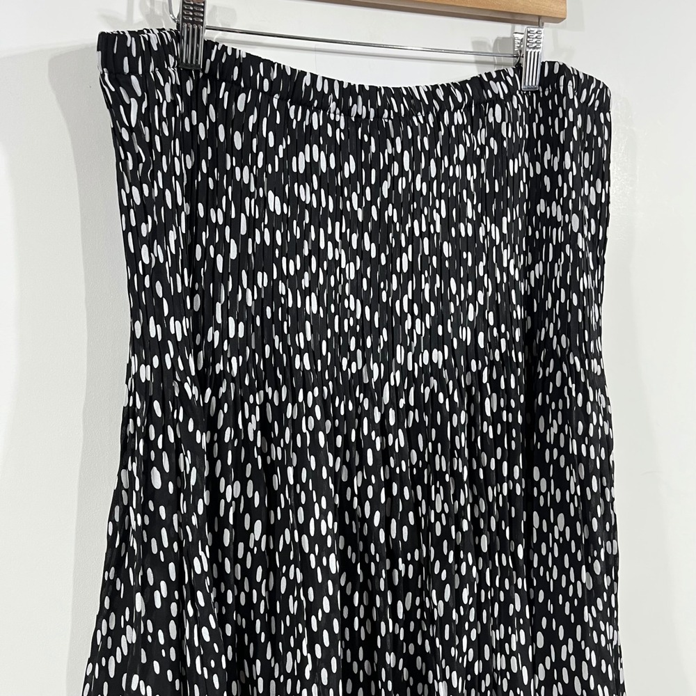 Ninety Euro Summer 90s Pleated Polka Dot Retro Feminine Romantic Skirt Womens 1x - Picture 4 of 10